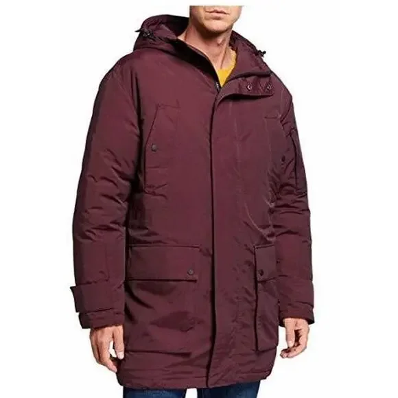 WeSC All Weather Parka Burgundy Heavy Winter Coat Men's XL Women's XXL